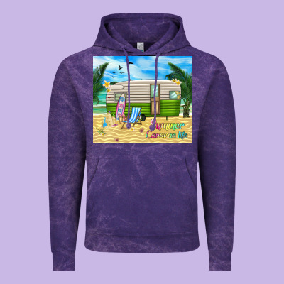 Summer Caravan Life Vintage Hoodie Designed By Tumblerdesignbyshophia