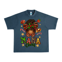 Midnight Navy mama claus afro messy bun Urban Heavy Tee - texasbilliewilder