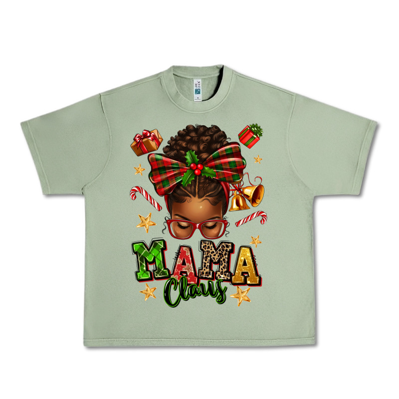 Mama Claus Afro Messy Bun Urban Heavy Tee by texasbilliewilder | Teevron