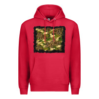 Cardinal camouflage and leopard background Premium Hoodie - BundleAndBundleShop