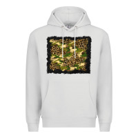 Dove Grey camouflage and leopard background Premium Hoodie - BundleAndBundleShop