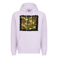 Lilac camouflage and leopard background Premium Hoodie - BundleAndBundleShop