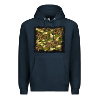 Navy camouflage and leopard background Premium Hoodie - BundleAndBundleShop