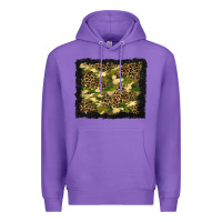 Purple camouflage and leopard background Premium Hoodie - BundleAndBundleShop