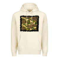 Sandshell camouflage and leopard background Premium Hoodie - BundleAndBundleShop