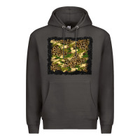 Smoke camouflage and leopard background Premium Hoodie - BundleAndBundleShop