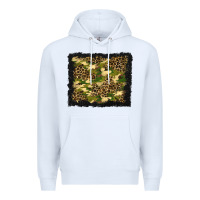 White camouflage and leopard background Premium Hoodie - BundleAndBundleShop