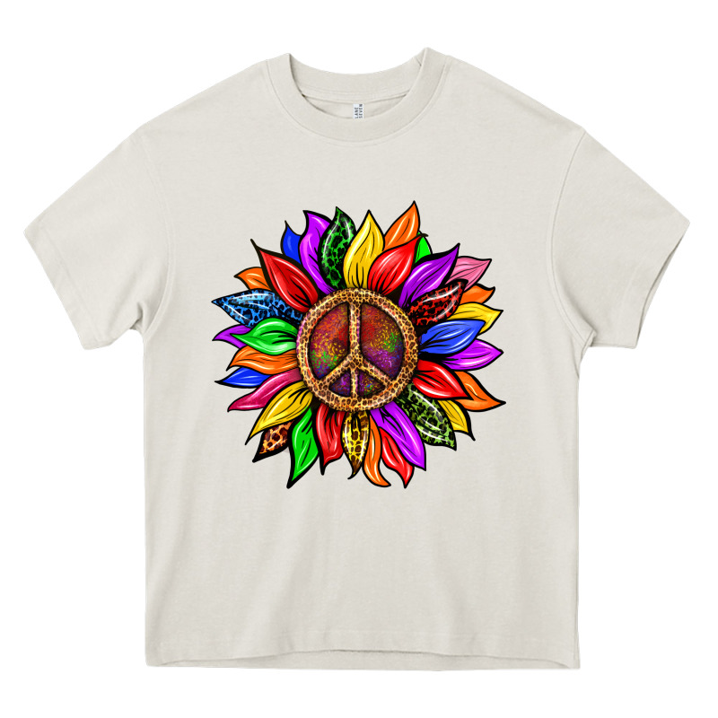 Pride Lgbtq+ Sunflower With Peace Heavy Core Tee by BundleAndBundleShop | Teevron