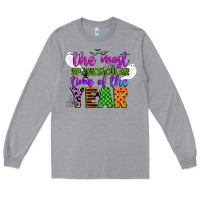 Heather Grey the most spooktacular time of the year Long Sleeve Tee - CowGirlArtShop