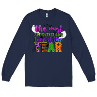 Navy the most spooktacular time of the year Long Sleeve Tee - CowGirlArtShop