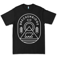 Black Breckenridge Colorado Bear Mountains Trees Hiking Premium Tee - lanVoArt