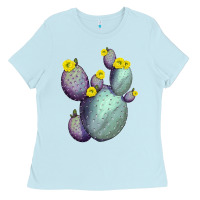 Baby Blue Opunthia Santa Rita Cactus Ladies Tee - LillyAllenDesigns