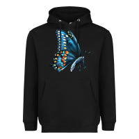 Black Black Shallowtail Heavyweight Hoodie - LillyAllenDesigns