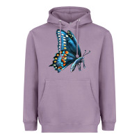 Lavender Black Shallowtail Heavyweight Hoodie - LillyAllenDesigns
