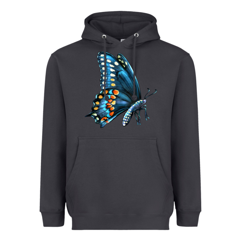 Black Shallowtail Heavyweight Hoodie by LillyAllenDesigns | Teevron
