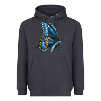 Smoke Black Shallowtail Heavyweight Hoodie - LillyAllenDesigns
