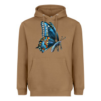Toasted Coconut Black Shallowtail Heavyweight Hoodie - LillyAllenDesigns