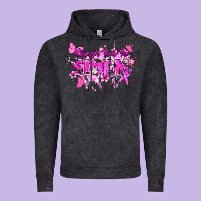 Stronger Than The Storm Cancer Awareness Vintage Hoodie Designed By Howdyjamesfarm