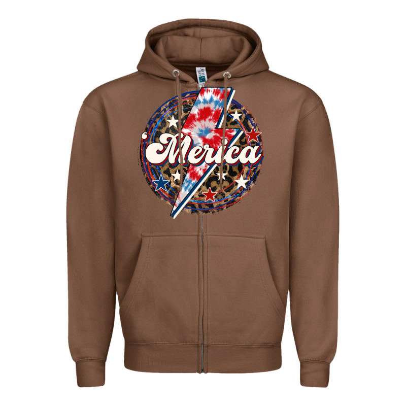 Western Merica Patriotic 4th Of July Zipper Hoodie by LillyAllenDesigns | Teevron