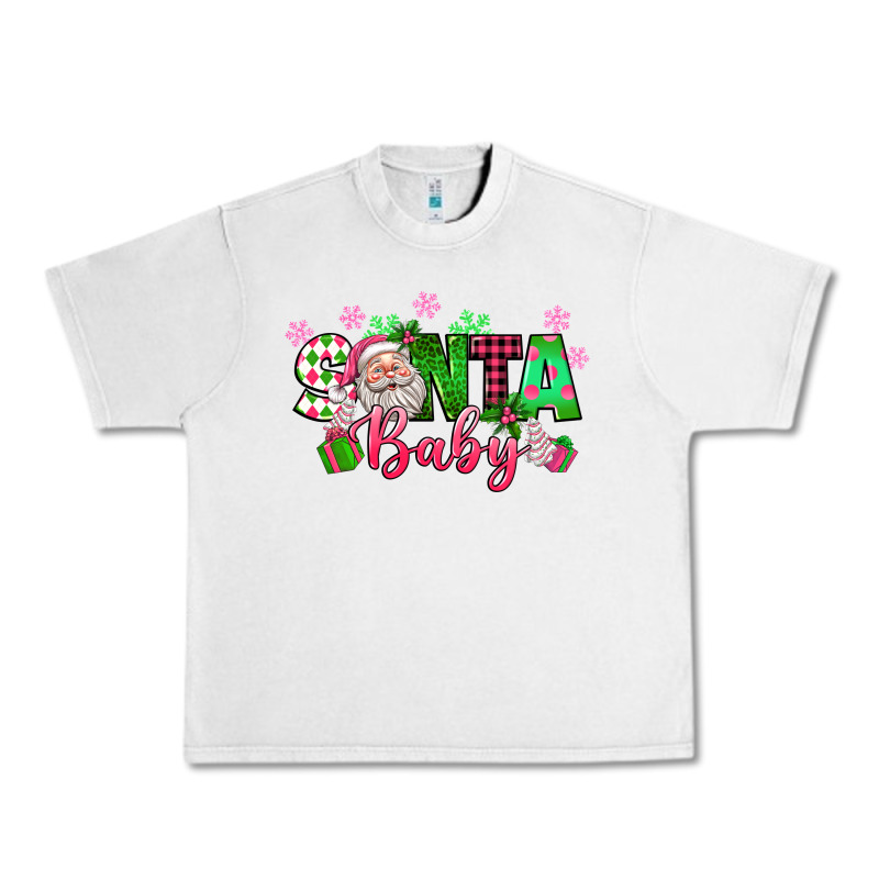 Santa Baby Pink Christmas Urban Heavy Tee by texasbilliewilder | Teevron