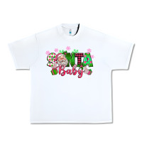 White santa baby pink christmas Urban Heavy Tee - texasbilliewilder