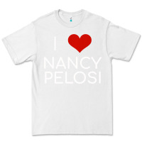 White Limited Edition I Love Nancy Pelosi Heart Madam Speaker Democratic Pol Premium Tee - lanVoArt