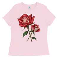 Bubblegum Pink Love Rose Ladies Tee - LillyAllenDesigns