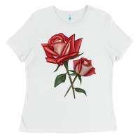 White Love Rose Ladies Tee - LillyAllenDesigns