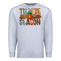 Heather Grey tis the season Premium Sweatshirt - RacoonDesign