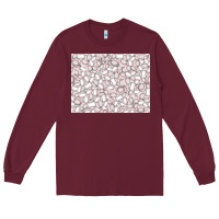 Burgundy baseball seamless background  (3200x2400px) Long Sleeve Tee - Jasminsmagicworld