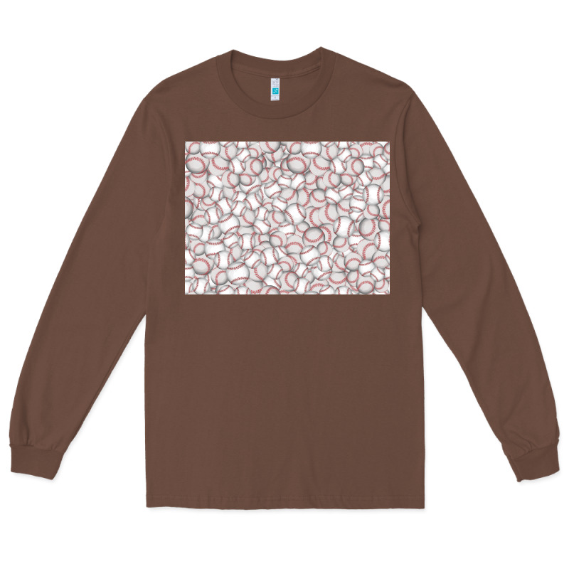 Baseball Seamless Background  (3200x2400px) Long Sleeve Tee by Jasminsmagicworld | Teevron
