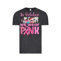 Vintage Black In October We Wear Pink Breast Cancer Awareness Vintage Tee - texasbilliewilder
