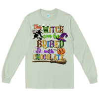 Matcha this witch can be bribed with chocolate Long Sleeve Tee - CowGirlArtShop