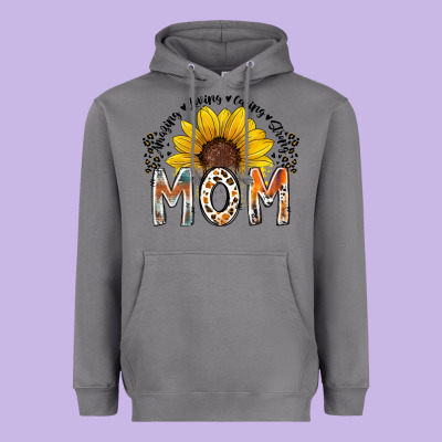 Mom Sunflower Heavyweight Hoodie Designed By Racoondesign