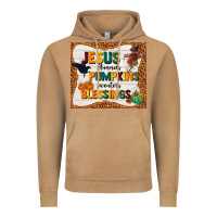 Jesus Flannel's Pumpkins Blessings Vintage Hoodie | Teevron