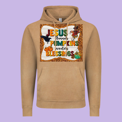 Jesus Flannel's Pumpkins Blessings Vintage Hoodie Designed By Tumblerdesignbyshophia