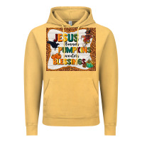 Vintage Mustard jesus flannel's pumpkins blessings Vintage Hoodie - TumblerDesignByShophia