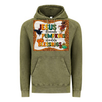 Vintage Olive jesus flannel's pumpkins blessings Vintage Hoodie - TumblerDesignByShophia