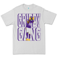 Dove Grey Justin Jefferson -Griddy Gang Premium Tee - lanVoArt