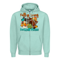 Falling Leaves Football Please Zipper Hoodie | Teevron