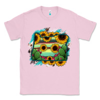 Bubblegum Pink Oregon Map Sunflower Cactus Serape Classic Tee - RanaPortraitStore
