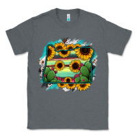 Charcoal Heather Oregon Map Sunflower Cactus Serape Classic Tee - RanaPortraitStore