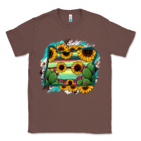 Chestnut Oregon Map Sunflower Cactus Serape Classic Tee - RanaPortraitStore