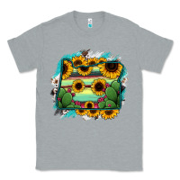 Heather Grey Oregon Map Sunflower Cactus Serape Classic Tee - RanaPortraitStore