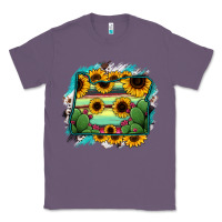 Lavender Oregon Map Sunflower Cactus Serape Classic Tee - RanaPortraitStore