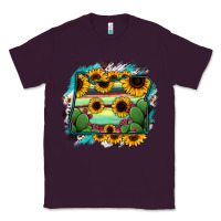 Plum Oregon Map Sunflower Cactus Serape Classic Tee - RanaPortraitStore
