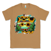 Toasted Coconut Oregon Map Sunflower Cactus Serape Classic Tee - RanaPortraitStore
