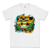 White Oregon Map Sunflower Cactus Serape Classic Tee - RanaPortraitStore