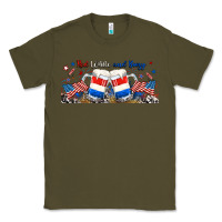 Army Green red white and boozy libbey glass Classic Tee - RanaPortraitStore