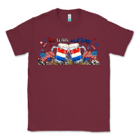Burgundy red white and boozy libbey glass Classic Tee - RanaPortraitStore